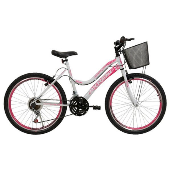 BICICLETA MOUNTAIN BIKE ARO 24 FEMININA - ROSA